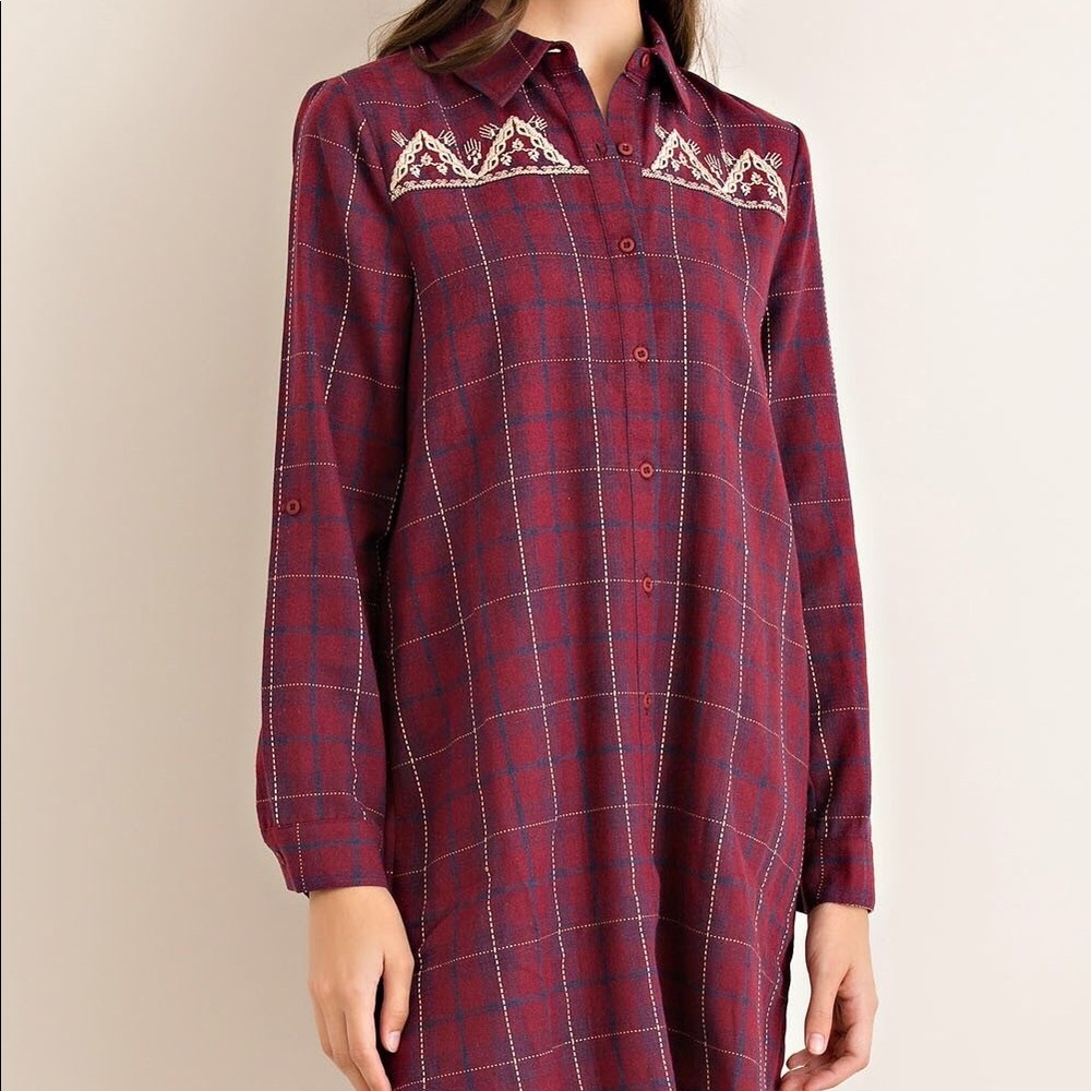 🌟HOST PICK🌟 Entro Plaid Button-Up Dress - Picture 3 of 3